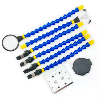Octopus Lassen Krimpen 4 5X Vergroting 360° Verstelbaar Veelzijdige Werkbank Derde Hand Gereedschap Universele Arm Klem
