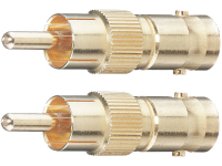 Oehlbach BNC / Cinch Adapter [1x Cinch stekker   1x BNC bus] Goud Vergulde steekcontacten