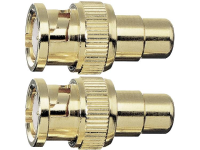 Oehlbach Cinch / BNC Adapter [1x Cinch koppeling   1x BNC stekker] Goud Vergulde steekcontacten