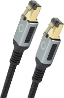 Oehlbach D1C13355 RJ45 Netwerkkabel, patchkabel CAT 8.1 5.00 M Zwart Vergulde steekcontacten, Afgeschermd (drievoudig) 1 stuk(s)