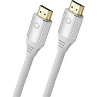 Oehlbach D1C92494 HDMI kabel HDMI Aansluitkabel HDMI A stekker, HDMI A stekker 3.00 M Wit 8K UHD, Vergulde steekcontacten