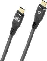 Oehlbach D1C9367 USB C kabel USB C stekker 0.5 M Antraciet Afscherming gevlochten, 8K UHD