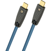 Oehlbach D1C9566 USB C kabel USB C stekker 1 m Petrol Afscherming gevlochten, Vergulde steekcontacten