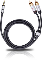 Oehlbach: i Connect 3,5mm jackplug/2RCA   1,5 meter   Zwart