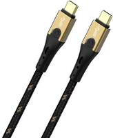 Oehlbach USB kabel USB 3.2 Gen2 (USB 3.1 Gen2) USB C stekker, USB C stekker 1.00 M Zwart/goud D1C9531