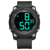 Ohsen 1710 Digital Watches Stopwatch Alarm Military Sport Swimming Men Led Watch