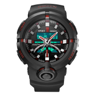Ohsen Ad1702 Dual Display Led 50m Waterproof Men Quartz Digital Watch