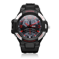 Ohsen Ad2805 Sport Black Mlilitary Date Week Men Wrist Quartz Watch