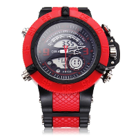 Ohsen Ad2811 Sport Analog Digital Black Mlilitary Date Week Men Watch