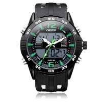Ohsen Ad2813 Sport Big Dial Back Light Date Men Quartz Wrist Watch