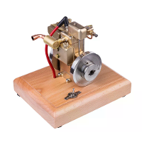 OKMO M12B 1,6cc Mini Watergekoelde Eencilinder 4 takt Benzinemotor Upgrade Interne Verbrandingsmotor Model met Houten Ba