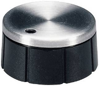 OKW A1321260 A1321260 Draaiknop Aluminium, Zwart (Ø x h) 21 mm x 10 mm 1 stuk(s)