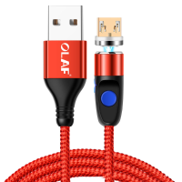 OLAF 3A Micro LED Magnetische Snel Opladen Datakabel Voor Oneplus 7 HUAWEI P30 MI9 S10 S10+