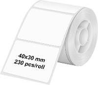 Olympia 6320 Etiketten (rol) 40 x 30 mm Thermisch papier Wit 1 stuk(s) Universele etiketten