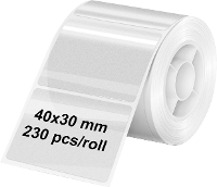 Olympia 6322 Etiketten (rol) 40 x 30 mm Thermisch papier Transparant 1 stuk(s) Universele etiketten