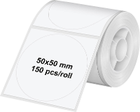 Olympia 6324 Etiketten (rol) 50 x 50 mm Thermisch papier Wit 1 stuk(s) Universele etiketten