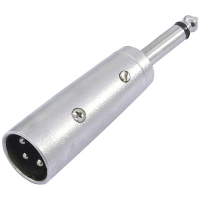 Omnitronic 30226450 XLR Adapter [1x XLR stekker 3 polig   1x Jackplug male 6,3 mm (mono)]