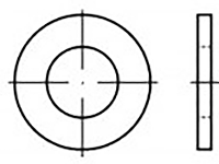 Onderlegring 6.4 Mm 12 mm Staal 1000 stuk(s) TOOLCRAFT TO 6853629