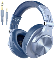OneOdio Fusion A70 Over Ear headset DJ Bluetooth Stereo Blauw High Resolution Audio Headset, Zwenkbare oorschelpen