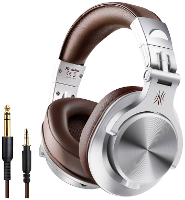 OneOdio Fusion A70 Over Ear headset DJ Bluetooth Stereo Zilver, Bruin High Resolution Audio Headset, Zwenkbare oorschelpen
