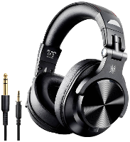 OneOdio Fusion A70 Over Ear headset DJ Bluetooth Stereo Zwart High Resolution Audio Headset, Zwenkbare oorschelpen