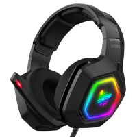 ONIKUMA K10 Gaming hoofdtelefoon 50 mm Drivers Unit Ruisonderdrukking RGB licht bedrade headset met microfoon