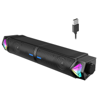 ONIKUMA L1 Afneembare Computerspeaker Bedrade Bluetooth Soundbar HiFi Stereo RGB licht Knopvormige Desktopspeaker