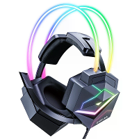 ONIKUMA X20 RGB Gaming Headset Bedrade Oortelefoon 50mm Aandrijving Eenheid Stereo Surround Geluid Ademend Oorkussen USB