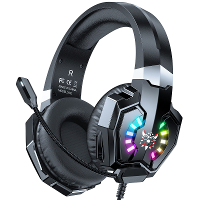 ONIKUMA X32 Gaming Headset Bedrade Hoofdtelefoon 50mm Aandrijfeenheid Stereo Surround Sound RGB verlichting HD Flexibele
