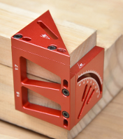 Markeerliniaal voor houtbewerking van aluminiumlegering met multifunctioneel gereedschap met 45° en 90° liniaal, cirkelv