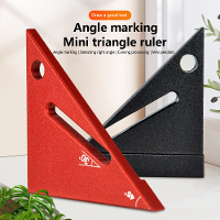 Mini Aluminiumlegering Houtbewerking Driehoekslineaal Compacte Mini Rechte Hoek Meetgereedschap Metalen Hoeklineaal In I