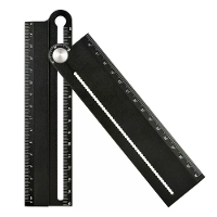 Multifunctionele Aluminiumlegering Liniaal Hoge Precisie 0,1 cm Veelzijdig Meetinstrument Hoekliniaal Kompas voor het Te