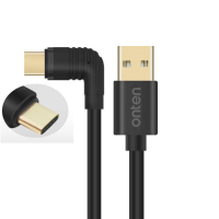 Onten 2a Usb 3.1 Type C 1m/3.3Ft Elbow Cable For Samsung Xiaomi Huawei Meizu