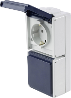 AS Schwabe 62462 Stopcontact (opbouw) IP54 Grijs