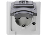 Kopp 109802008 1 voudig Stopcontact (opbouw) Afsluitbaar IP44 Grijs, Zwart