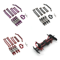 Opgewaardeerde Metal Shock Absorber Tie Rod Set Voor JJRC C8801 AUSTAR AX 8560 TRX4M 1/18 RC Auto accessoires Onderdelen