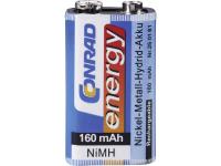 Oplaadbare 9V batterij (blok) Conrad energy 6LR61 Li ion 7.4 V 500 mAh 1 stuks