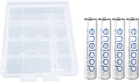 Oplaadbare AAA batterij (potlood) Panasonic eneloop HR03 + Box NiMH 750 mAh 1.2 V 4 stuks