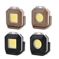 Oplaadbare COB LED Zaklamp met Magneet, Mini Sleutelhanger Zaklamp, 4 Lichtkleuren, 360° Roterende Beugel, Perfect voor