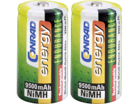 Oplaadbare D batterij (mono) Conrad energy Endurance HR20 NiMH 9500 mAh 1.2 V 2 stuks