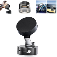 Opvouwbare Magnetische Vacuum Telefoonhouder 360° Elektrische Zuigbeugel Dubbele Zijdige Draai Stand voor Auto Spiegel G