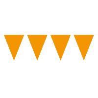 Oranje vlaggenlijn   slinger   5 meter   binnen en buiten   10 vlaggetjes   Koningsdag/holland