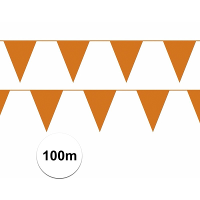 Oranje vlaggenlijnen voordeelpakket 100 meter