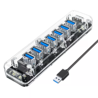 Orico F7U U3 7 in 1 Docking Station USB Hubs met USB3.0*7 Externe Splitter Adapter voor Telefoon Tablet Computer Laptop