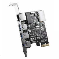 ORICO PCIe naar USB3.0 En Gigabit Ethernet Expansiekaart 5Gbps Gegevensoverdracht 2Gbps Netwerk Brede Compatibiliteit St
