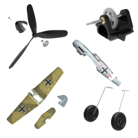 Original Eachine BF109 400mm Mini RC Airplane Spare Parts Accessories Propeller Receiver Landing Gear Gearbox Fuselage M