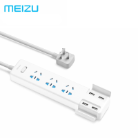 Original Meizu 4 Usb 1a/2a Power Strip With 3 Standard Sockets Smart Charger