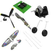 Originele Eachine Spitfire 400mm Mini Vliegtuig RC Reserveonderdelen Accessoires Propeller Ontvanger Landingsgestel Vers