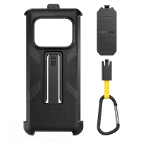 Originele Ulefone Multifunctionele Beschermende Leren Hoes met Achterclip en Karabijnhaak Voor Ulefone Armor 25T / Armor