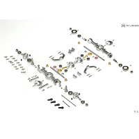 Orlandoo F150 Oh35p01 Kit Parts Metal Front & Real Axle Set Md5 550